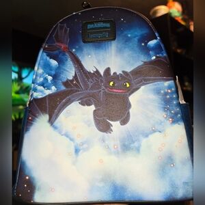 Brand New! Loungefly How To Train Your Dragon Toothless Sky Mini Backpack
